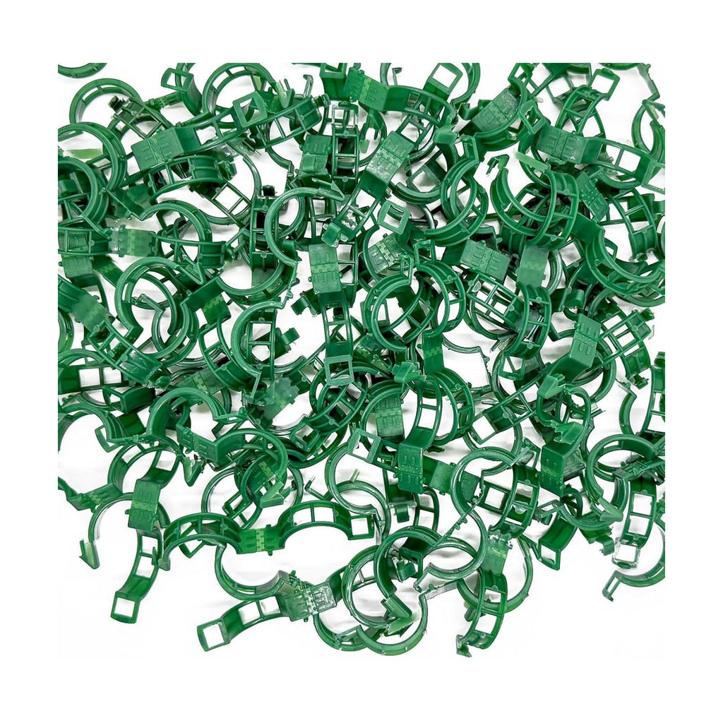 Piteno® 300Pcs Tomato Clips, Plastic Trellis Clips, Plant Support Clips, Grape Vine Tomato Vine Vegetables Plants Garden Support Clips to Grow Upright Makes Plants Healthier (Green)