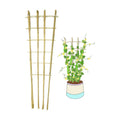 Natural Bamboo Trellis, 4Feet,3Pack,Fan-Shaped Plant Support Trellis for Outdoor and Indoor Potted Climbing