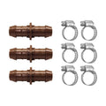 LECTO Universal 5/8", 1/2", .700" Drip Line Repair & Extension Kit – 3 Pack Plastic Couplers with 6 Stainless Steel