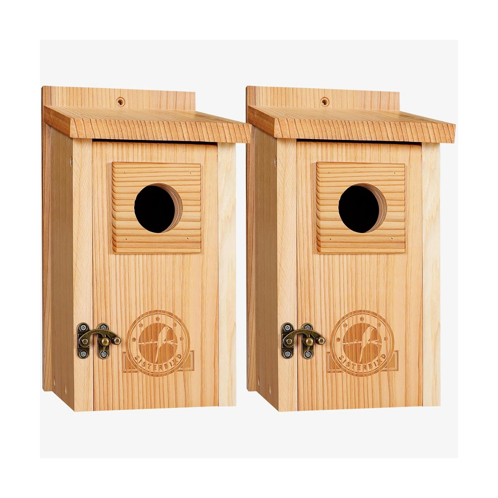 SISTERBIRD Bluebird Houses for Outside, Blue Bird Houses for Outdoors, Premium Bird House, Pack of 2 Bluebird House