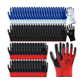 90 Pairs Gardening Gloves Bulk for Men Women Breathable Rubber Coated Safety Garden Work Gloves 9.1 Inch Working Gloves