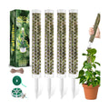 Fabulas 55 Inch Moss Pole Monstera Plant Support, 4 Pack 17 Inch Plant Support Stakes for Indoor Climbing Plants, Stackable Sphagnum Moss Pole Sticks for Garden Potted Planter, Pothos, Philodendron