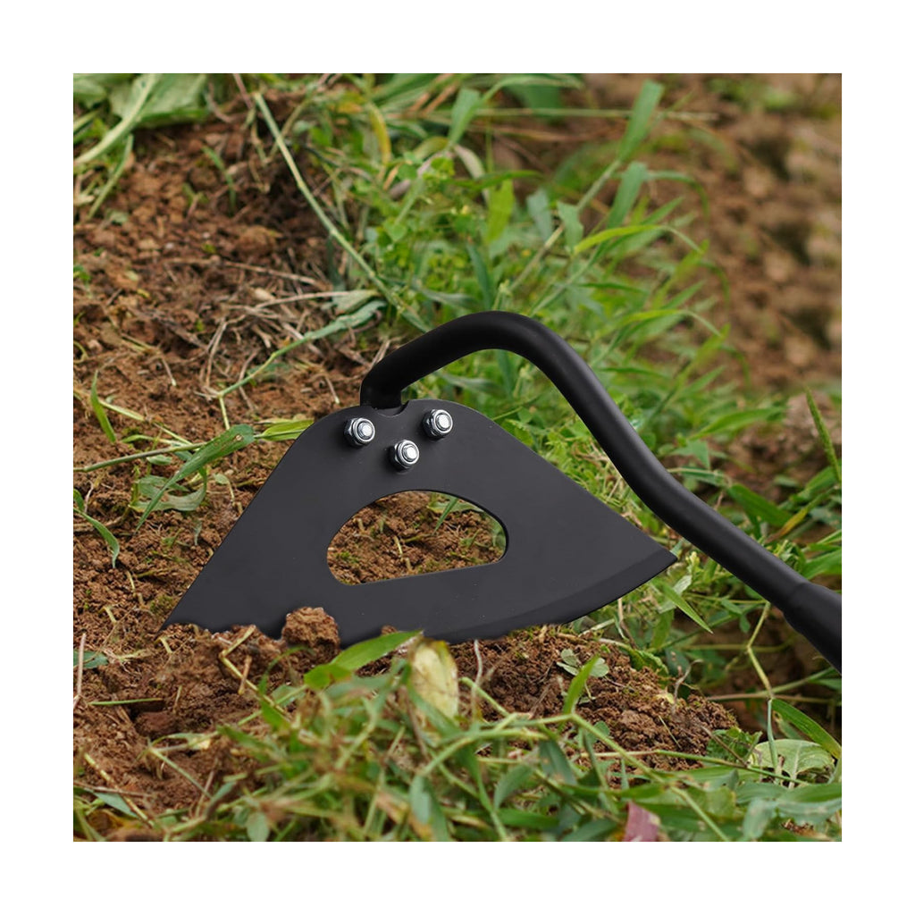 Hoe Garden Tool, Hollow Hoe with 55 Inch Long Handle, Adjustable Manual Weeder Heavy Duty Garden Hoe for Weeding