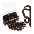 Marsui 240 Pieces Christmas Light Clips Outdoor Gutter Hooks,Coffee
