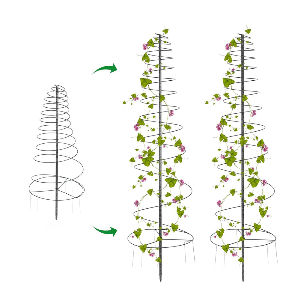 Trellis for Climbing Plants Outdoor,2 Pack Plants Trellis 44 inch Support Metal Garden Trellis for Plants Flowers Light