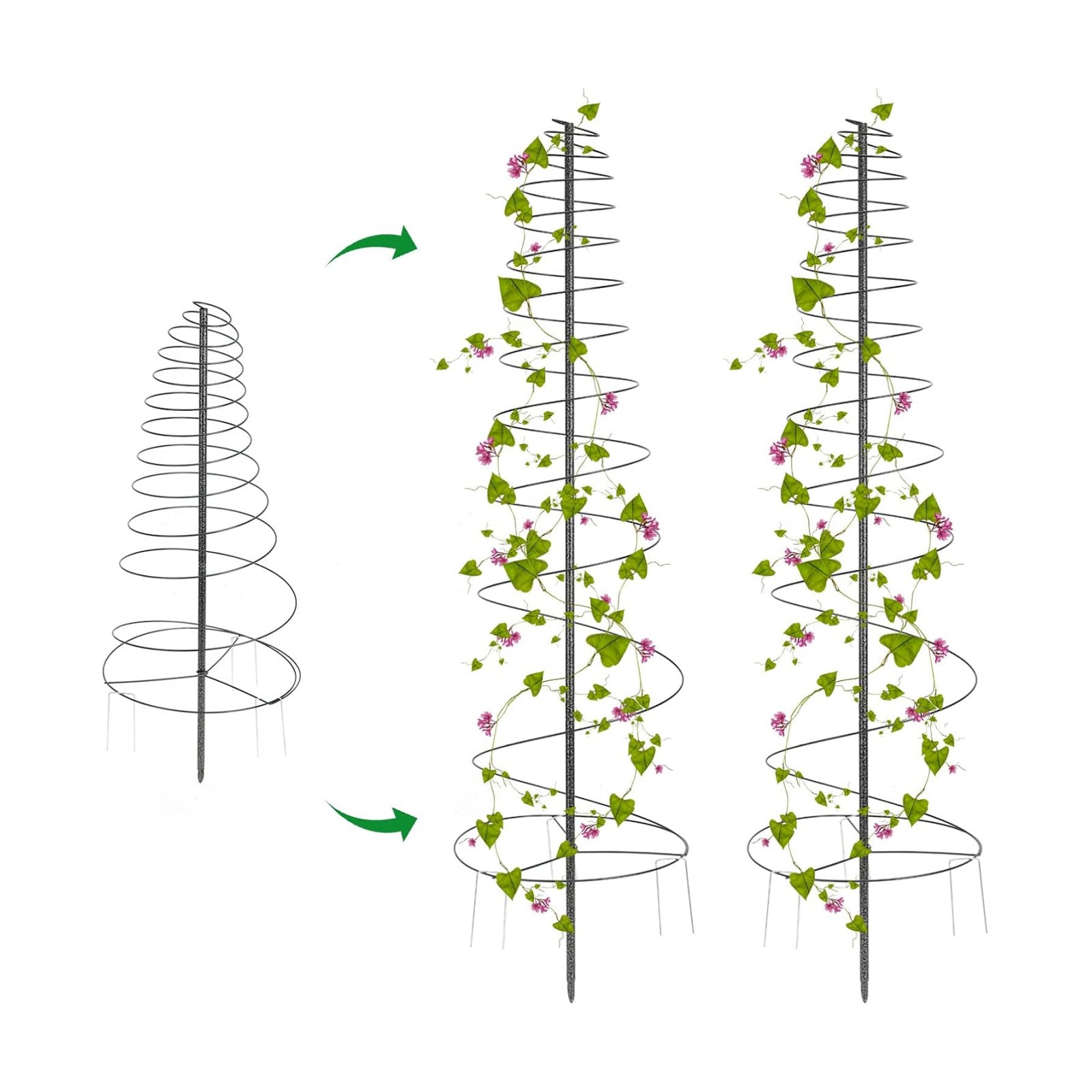 Trellis for Climbing Plants Outdoor,2 Pack Plants Trellis 44 inch Support Metal Garden Trellis for Plants Flowers Light