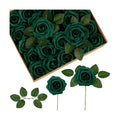 InnoGear Fake Roses 50 Pcs Hunt Green Flowers Artificial Faux Foam Floral
