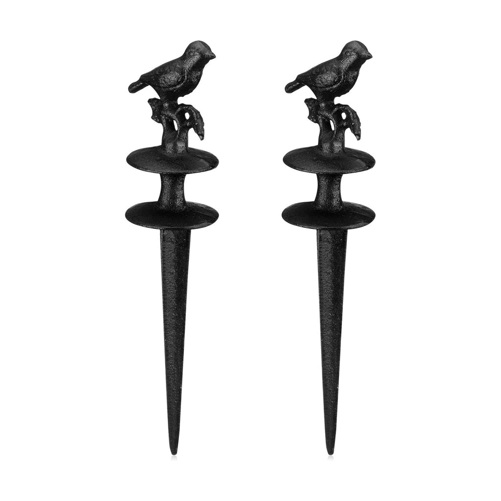 2 Pcs Garden Hose Guide Spike 12 Inch Heavy Duty Metal Hose Support Spike Aluminum Decorative Garden Stakes Protector