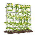 71" x 71" Cucumber Trellis for Raised Bed, Garden Arch Trellis Metal Plant Support Frame with Netting, Sure-Clips &