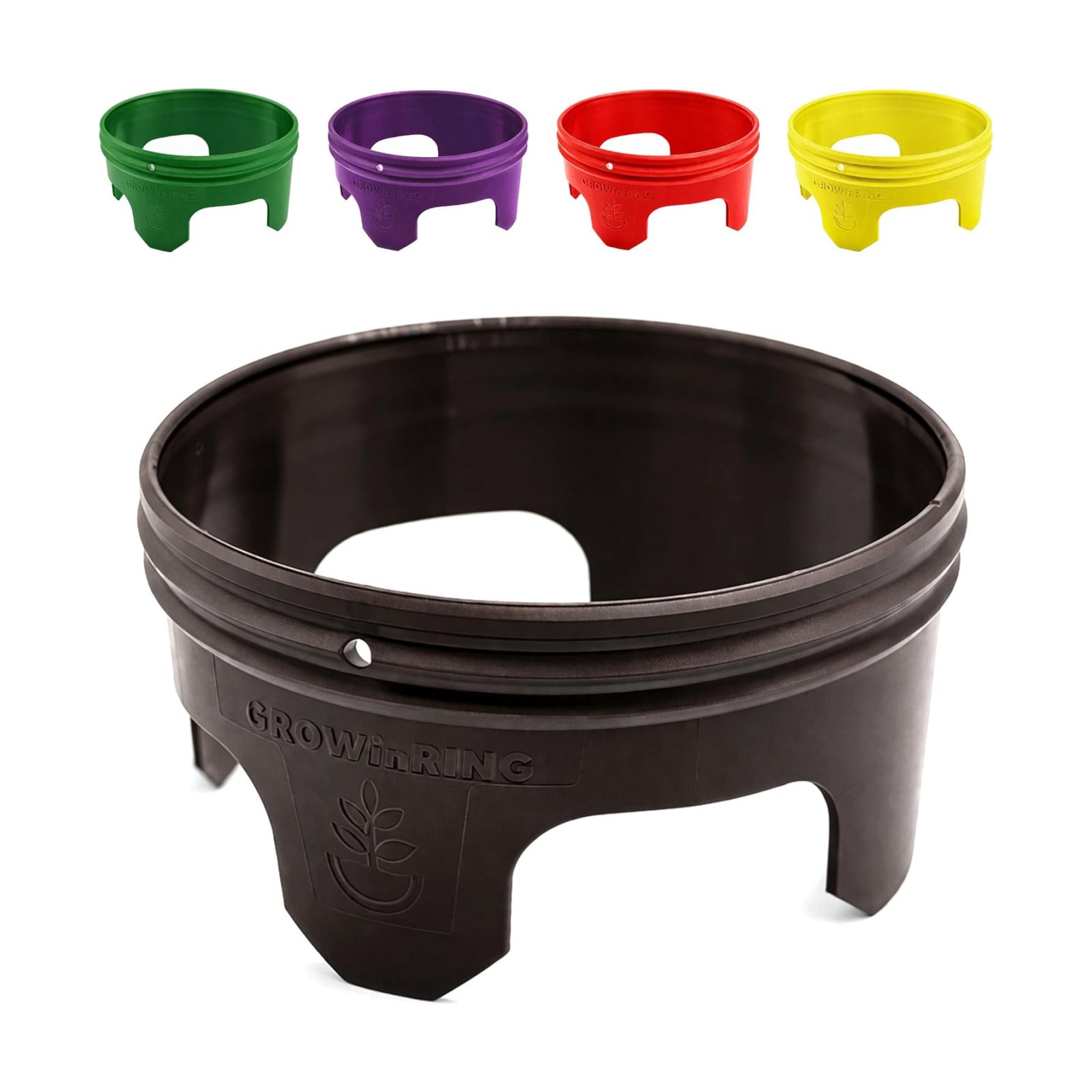 7 inch Solid Planting Grow Rings | 6 Pack Earth Brown | One-Piece Design for Deep Root Watering Veggies, Herbs &