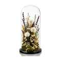ZOOFOX 13.8 Inch Tall Glass Dome with Base, Clear Glass Empty Display Cloche, Decorative Bell Jar for Succulents