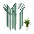 12 Pack Plant Support Stakes, Peony Cages and Supports, Metal Garden Plant Stake(10" Wide x 16" High) Green Half Round