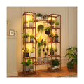 GENTINGBRO Plant Stand Indoor with Grow Lights for Indoor Plants 62.2'' Tall Plant Shelf 12 Tiers Sturdy Plant Rack for