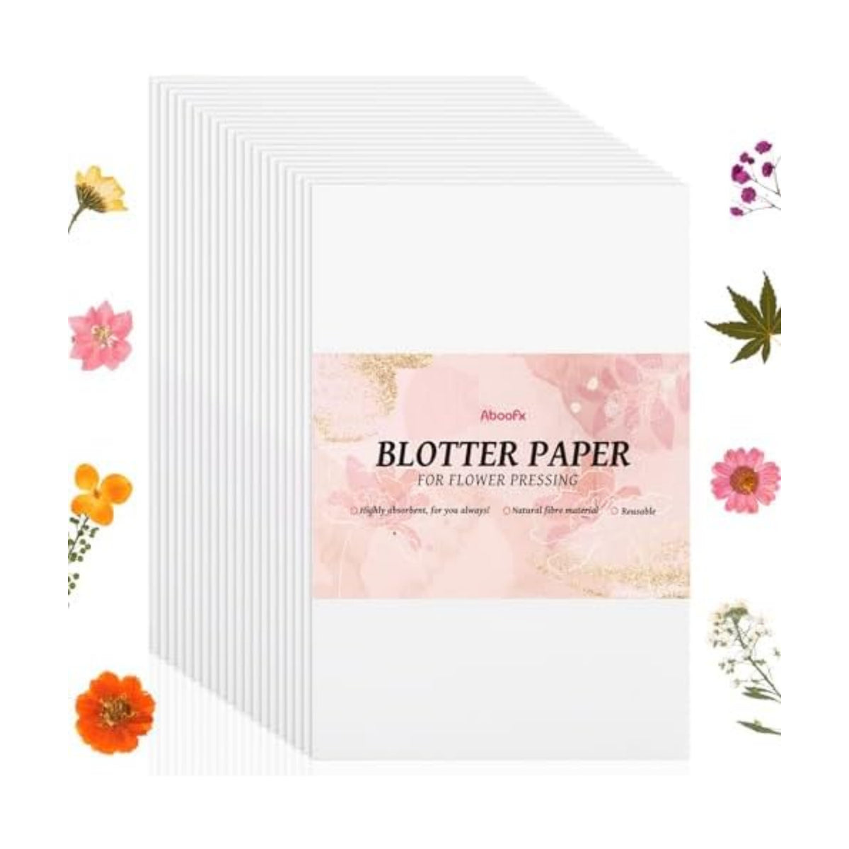 Aboofx 100 Sheets Blotting Paper for Flower Press