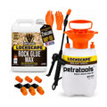 Lockscape Sticky Rock Glue for Landscaping with Sprayer 1 Gallon, USA-Made | Max Rock Glue & PetraTools HD101 Bundle