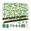 67 x 50 Cucumber Trellis for Raised Bed, U-Shape Metal Large Garden Trellis for Climbing Plants Outdoors with Netting