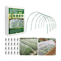 Garden Netting Kit for Raised Beds, 10x30FT Ultra Fine Mesh Netting＆ 6 Sets of 8FT Fiberglass Garden Hoops, Row Cover