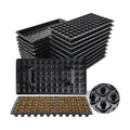 Oscorna (20Pack) 72-Cell Seed Starter Trays with Dibber, 10 Pack Nursery Starting with Base Tray, 72 Hole Soil Digger