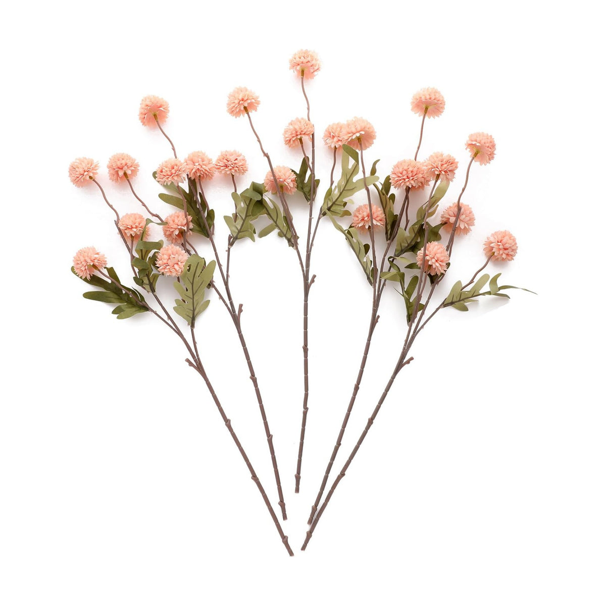 Laelfe 5pcs Dandelion Artificial Flowers Bridal Bouquet Wedding Home Party Decor