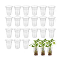 50 Pack Plastic Nursery Pots for Plants Terrarium Plant Propagation Station Tabletop Planting Vase with Hydroponic