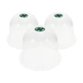 HANABASS 3 Pack Garden Cloche Dome, Plant Nursery Pot Cover, 8.2 x 10.2 Inch, Clear Plastic Plant Pot Domes for