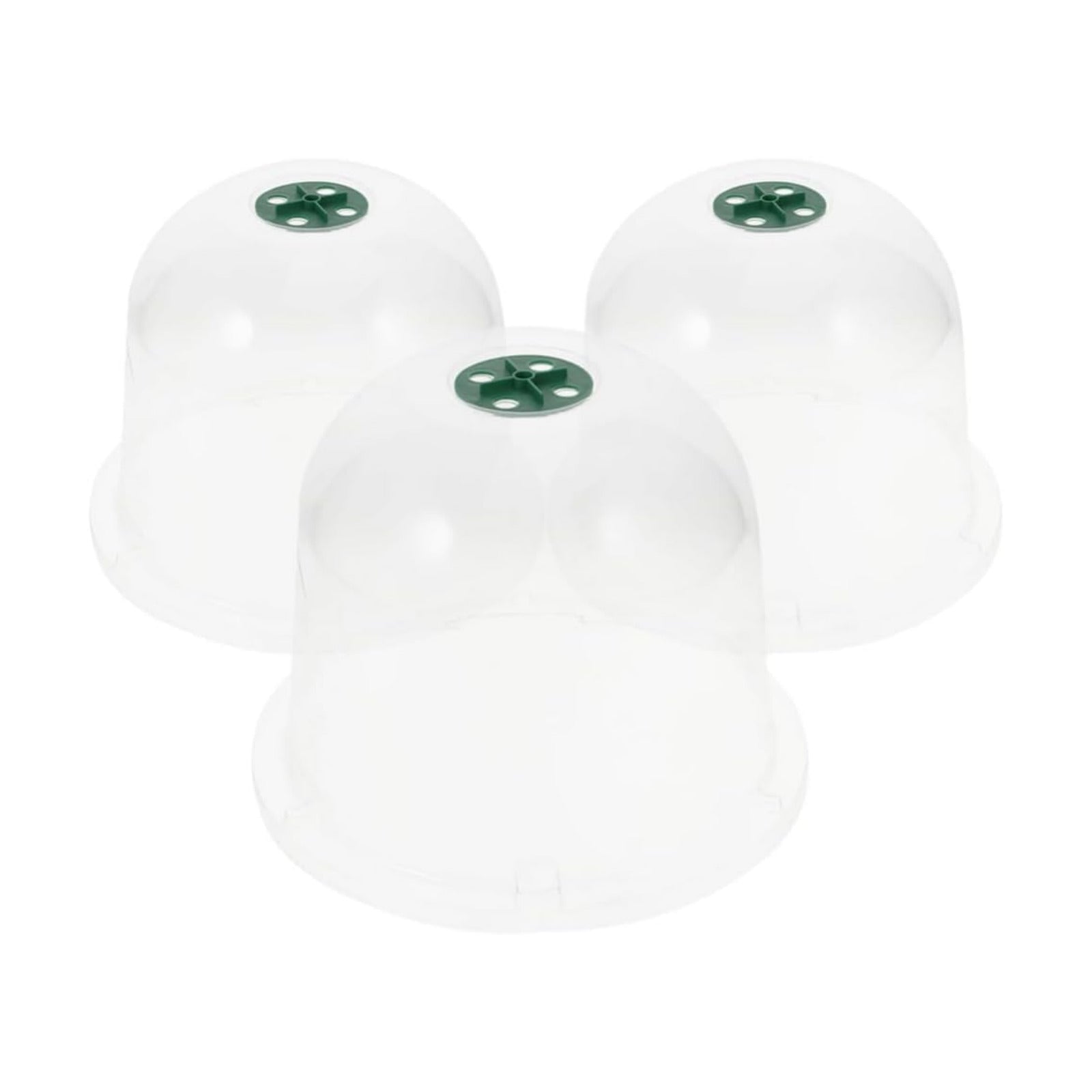 HANABASS 3 Pack Garden Cloche Dome, Plant Nursery Pot Cover, 8.2 x 10.2 Inch, Clear Plastic Plant Pot Domes for