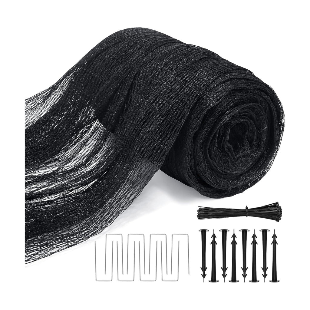 8 X 100 Ft Garden Netting, 5/8in Mesh Heavy Duty Bird Netting for Vegetable, Fruit Trees, Blueberry Bush Protection