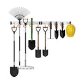 HUPBIPY 34.5'' Aluminum Alloy Garden Tool Organizer Wall Mount Garage Organizers and Storage with Hooks Tool Hangers