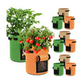 9 Pack 10 Gallon Potato Grow Bags, Colorful Garden Planting Bag | Nonwoven Fabric Growing Bags with Durable Handle and