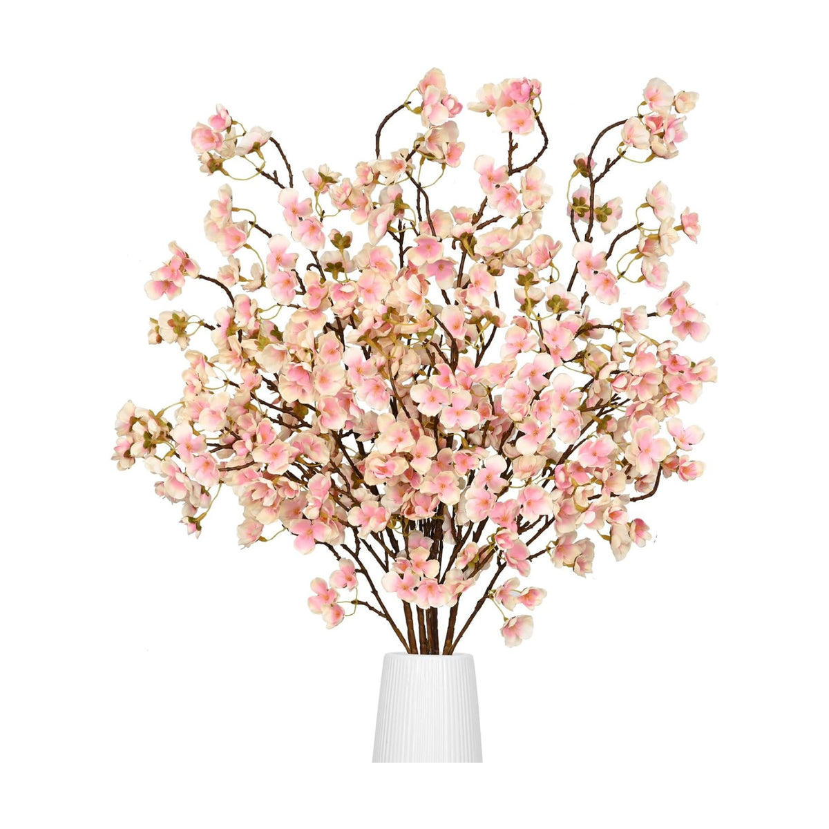 40'' Cherry Blossom Branches, 4 Pcs Faux Cherry Blossom Tree Stems Decor