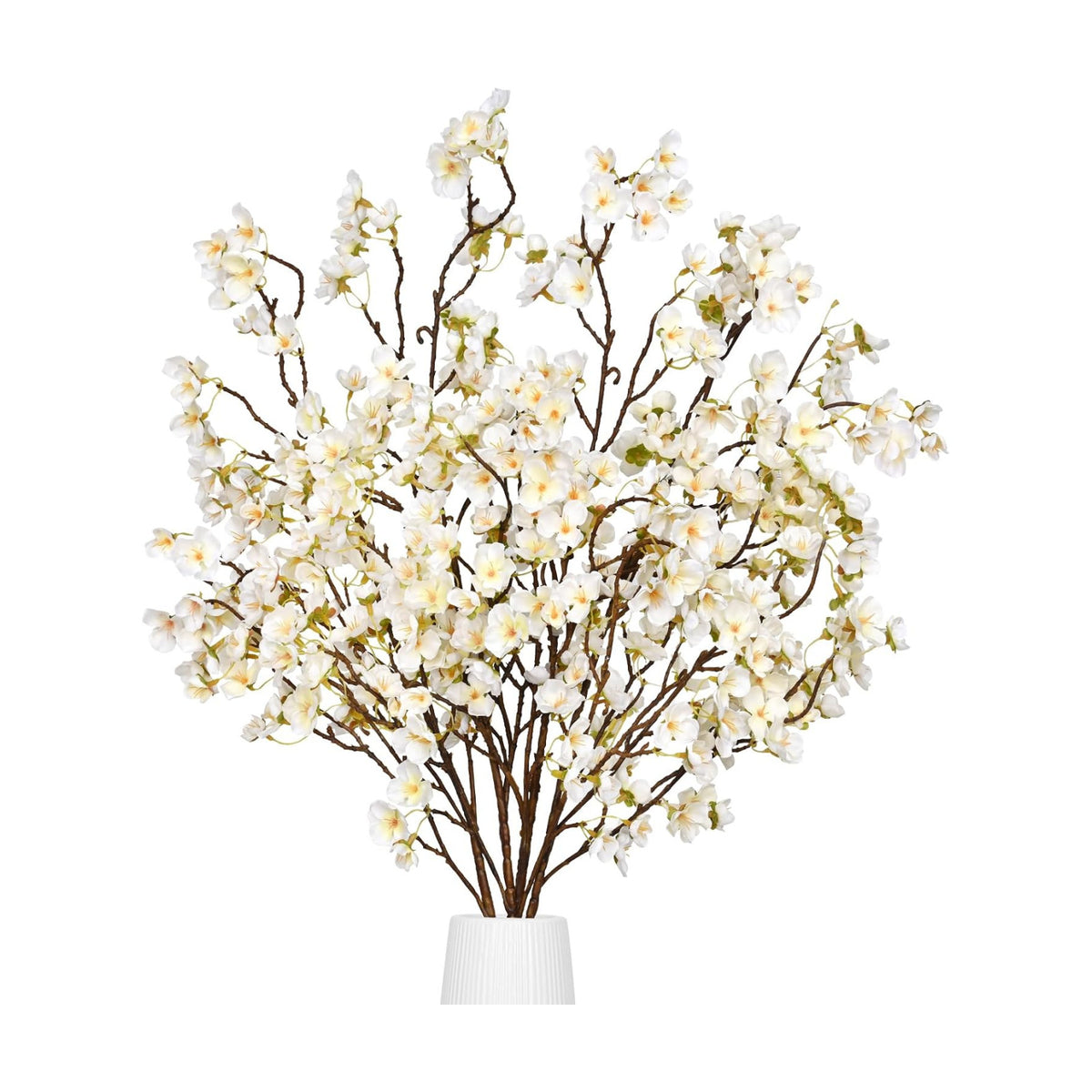 40'' Cherry Blossom Branches, 4 Pcs Faux Cherry Blossom Tree Stems Decor