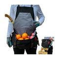 Gardening Apron Waterproof Cross Back Apron, Extra 600D Heavy Duty Apron Harvest and Large Quick Release Pockets