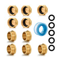 SIGURANTA Brass 3/4" GHT Hose Cap & Plug Set, 10 Pack