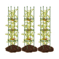 3 Pack 59 Inch Height Adjustable Tomato Cages for Garden | Heavy duty, Rust-resistant metal, Adjustable height supports