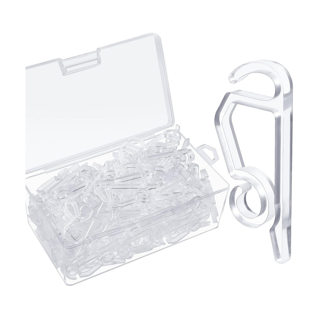 Marsui 500 Pieces Christmas Light Clips Outdoor Gutter Hooks,Clear