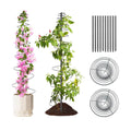 2 Pack Spiral Metal Garden Trellis for Climbing Plants Outdoor - 72" Large Heavy Duty Plant Support Tower with Center