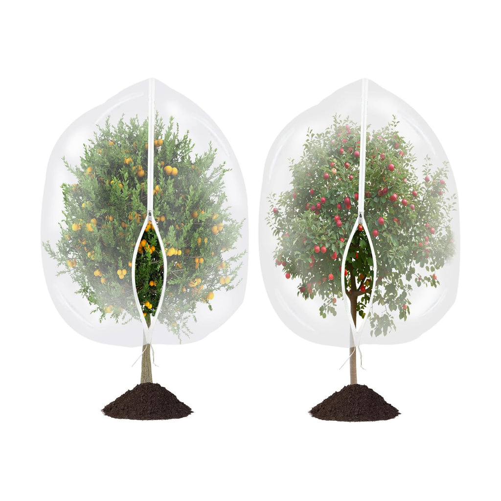 afzdby Large Garden Mesh Netting with Zipper and Drawstring,Plants Cover Protection from Anti Birds,Bugs,Cicadas,and Insects-Pest Barrier Bag for Blueberry Bushes,Tomatoes,Citrus,Fruit Tree
