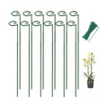 12 Pack 23.6 In Metal Plant Stakes, Plant Support Stakes with 15 Twist Tie | Adjustable Plant Supports, Flower Stakes