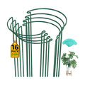 16 Pack 24 In Plant Support Stakes, Peony Cages And Supports with 15 Lable | Rust-proof Metal Plant Stakes, Adjustable