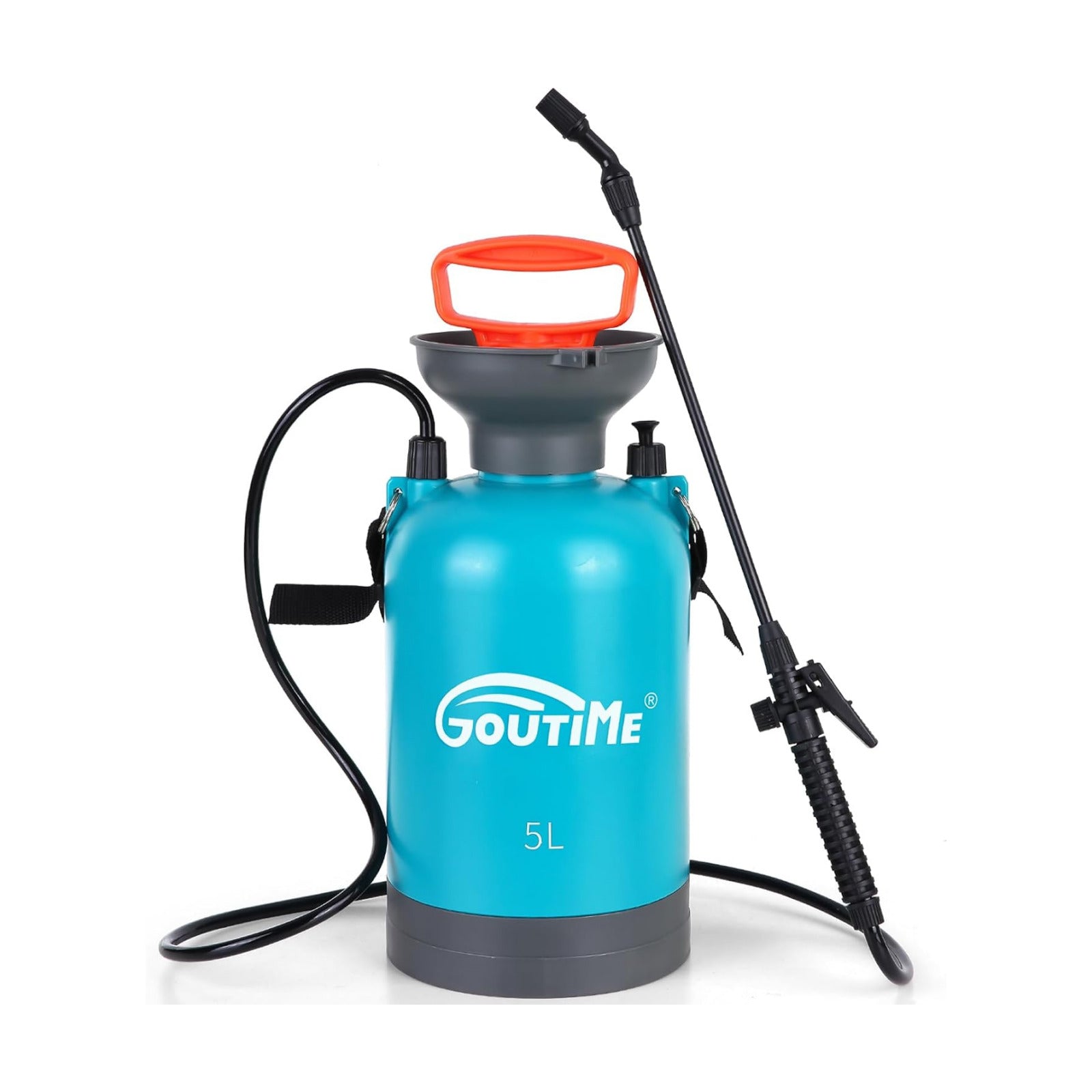 1.35-Gallon Pump Pressure Sprayer, 5L Garden Water Sprayer | Pressure Relief Valve & Adjustable Nozzle, Multi-Use for