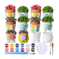 Hushee 12 Pcs Ceramic Succulent Planters White Ceramic Pots Paintable Succulent Plant Planters Containers Small DIY