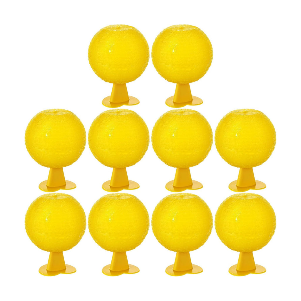 Qualirey 10 Set Fruit Fly Sticky Trap Balls Fungus Gnat Killer Bug Catcher Gnat Trap Insect Traps Indoor Outdoor Plant