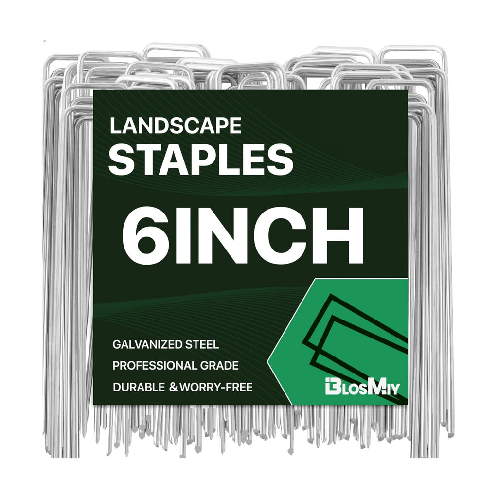 Landscape Staples, 200 Pack 6 Inch Heavy-Duty Garden Stakes | Sharp Ends, Secure Landscape Fabric, Turf and Fencing