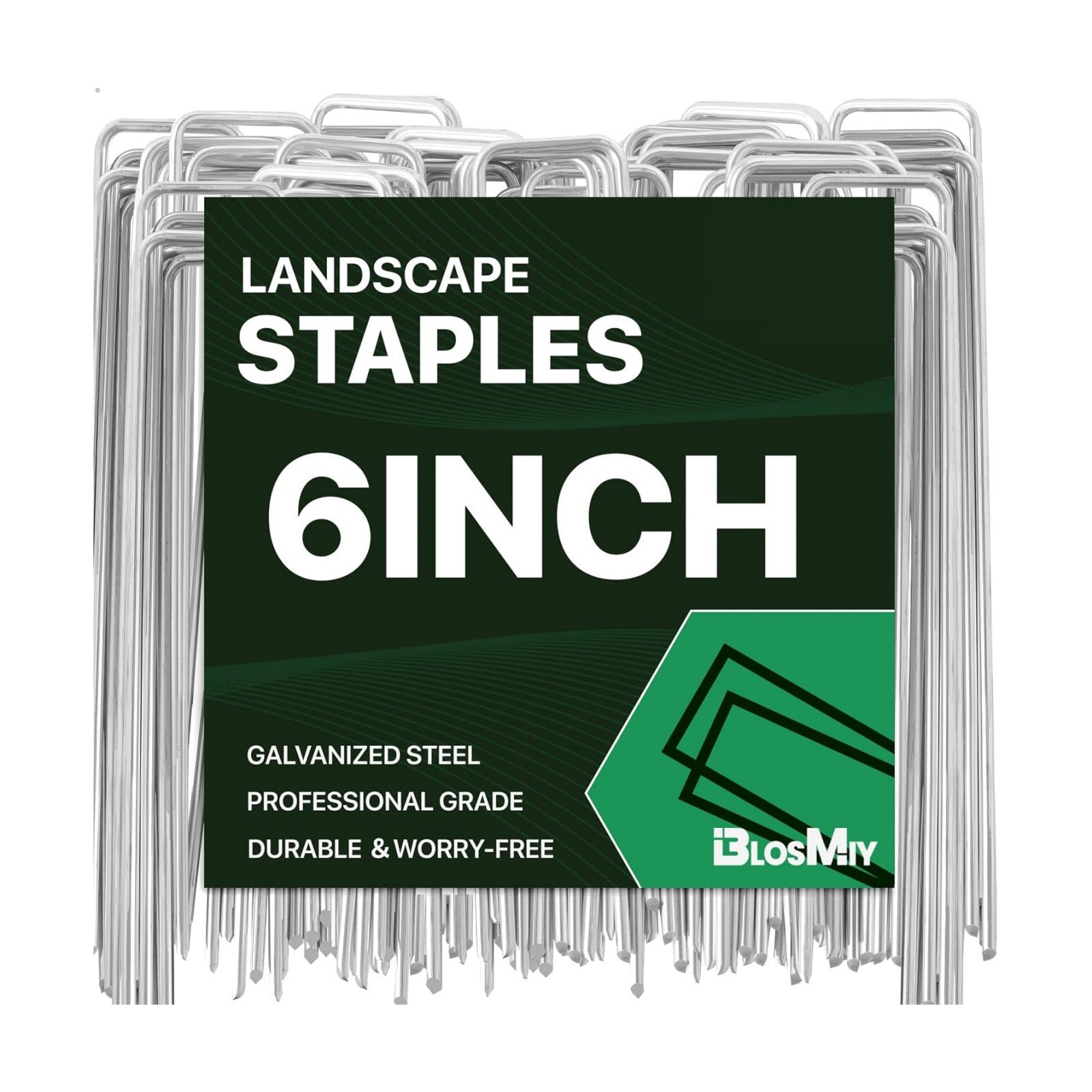 Landscape Staples, 200 Pack 6 Inch Heavy-Duty Garden Stakes | Sharp Ends, Secure Landscape Fabric, Turf and Fencing