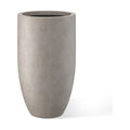 Kante Large Round Tapered Weathered Concrete Planter 24" Tall, Outdoor | Rubber Plug for Indoor, Drainage for Garden