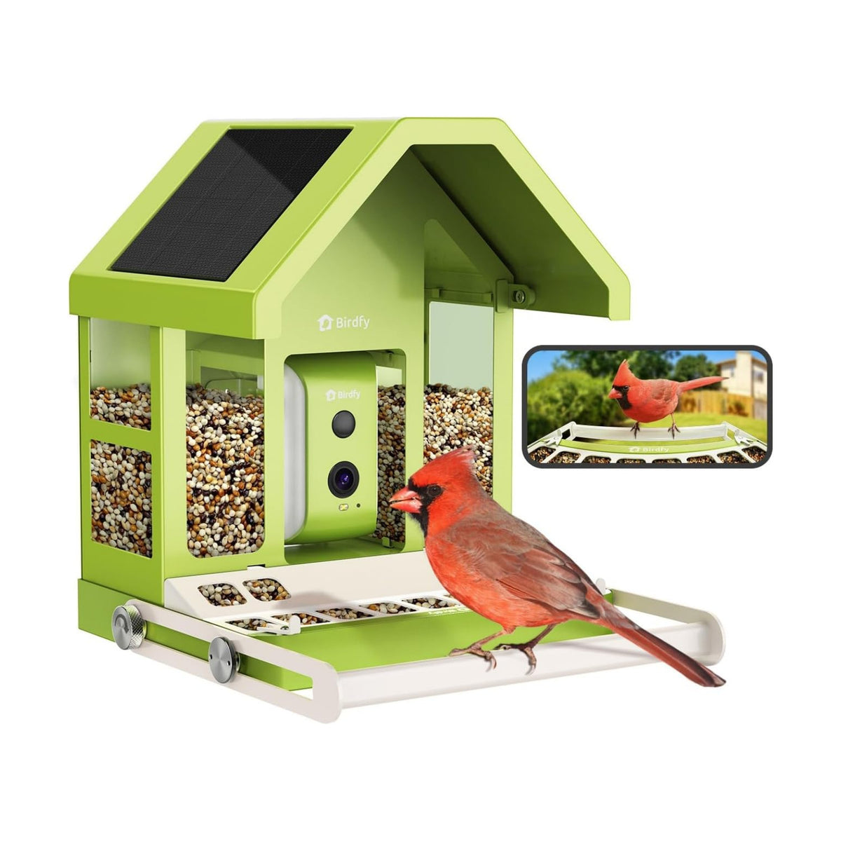 Birdfy Smart Bird Feeder with Camera Solar Powered, Premium Metal Design
