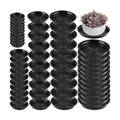 50 Packs 4/6/8/10/12 Inches Plant Saucers for Indoor Outdoor Use Heavy Duty Plastic Plant Plate Dish for Planter Bulk