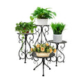 NAKUPE 4-Pack Metal Plant Stand for Indoor Outdoor, Heavy Duty Flower Pot Stands for Multiple Plants, Rustproof Iron