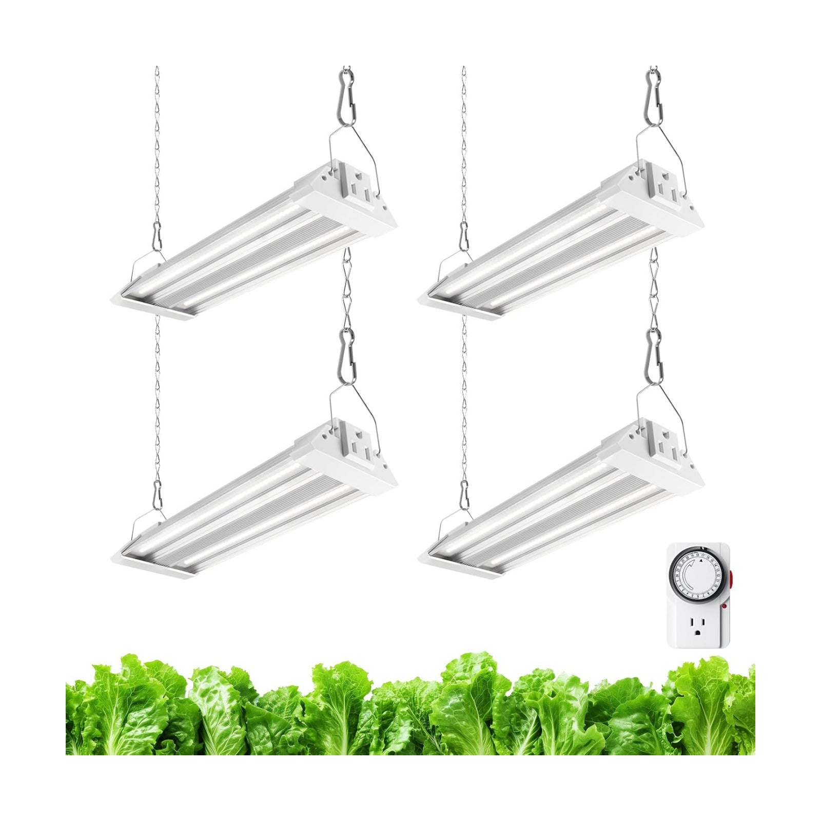 Barrina TX18 1FT LED Grow Light, 72W(4 x 18W), 5000K Full Spectrum, Timer | High PPFD, LED Plant Light，Hanging Grow