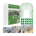 Garden Mesh Netting Kit, Plant Covers 10x30Ft Ultra Fine Mesh Netting & 6Pcs Garden Hoops &18 Clip, Garden Netting Kit